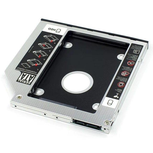Aluminum 2nd HDD Caddy 9.5mm 12.7mm SATA 3.0 Optibay Hard Disk Drive Box Enclosure DVD Adapter Case 2.5 SSD for Laptop