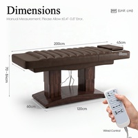Table de massage électrique à 4 moteurs, couleur personnalisée, base en bois, inclinable et réglable, pour salon de beauté, spa, clinique