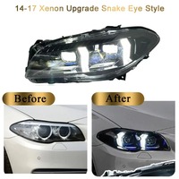 Phares HETOP F10 2014-2017, style œil de serpent bicolore, éclairage avant amélioré, LED, série 5 F18, éclairage de voiture, plug and play pour BMW