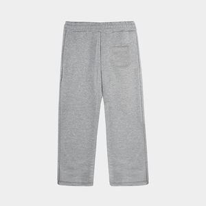 Pantalones Deportivos Extra Grandes de 500 Gsm, Color Gris Desgastado, 100% Algodón, Cintura Elástica, Transpirables, con Logotipo Personalizado, Corte Recto y Amplio para Hombre - Product Image 2