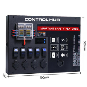 Hub Kontrol Distribusi Listrik 12V 2 X Konektor Daya Kotak Kontrol Peralatan Distribusi untuk Kapal 4WD dan Karavan - Product Image 3