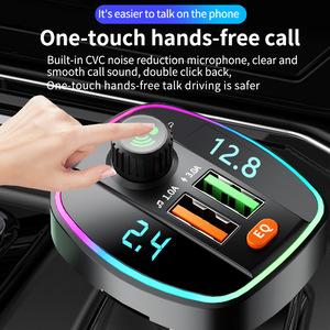 Émetteur FM pour voiture, lecteur MP3, radio, diffusion vocale, ambiance colorée, chargeur rapide, vente chaude - Product Image 3