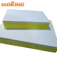Système de plafond acoustique en fibre de verre sans joint ISOKING, plafond en fibre de verre monolithique insonorisé sans joint, recouvert de plâtre