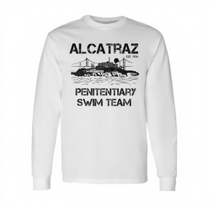 T-shirt a maniche lunghe della squadra di nuoto della penitenziaria di Alcatraz - Product Image 2