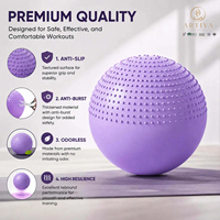 Ballon de yoga massant ARTVIA BA23 anti-éclatement, épaissi, antidérapant, texturé, pour exercices, 55cm/65cm/75cm/85cm, en PVC gonflable