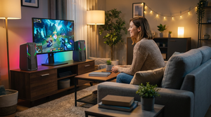 <strong>Portable</strong> RGB Light 3.5mm Gaming <strong>Speaker</strong> for Music and Video Computer Sound <strong>Speakers</strong> - Product Image 4