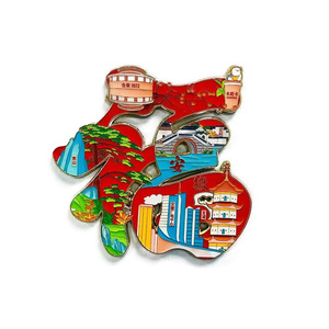 Aimants de réfrigérateur personnalisés en métal rétro, mignons, en émail doux, <span class=keywords><strong>pas</strong></span> chers, drôles, décoratifs, souvenirs - Product Image 1