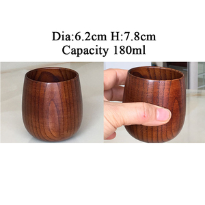 Taza de madera ecológica con mango para té, cerveza, leche y café, productos en Stock - Product Image 6