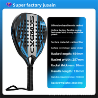Raquette de padel en fibre de carbone 3K, noyau en mousse EVA, logo personnalisé, raquette de sport portable pour l'extérieur, ODM/OEM