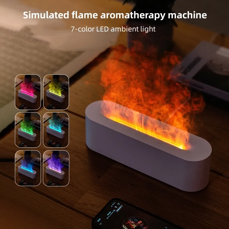 2023 nouveau diffuseur d'arôme de flamme volcanique USB d'huile essentielle colorée populaire d'aromathérapie à ultrasons avec synchronisation