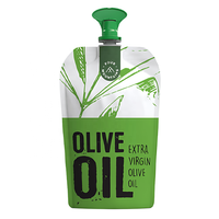Pochette souple en plastique avec bec verseur et bouchon à vis, qualité alimentaire, pour huile d'olive de cuisson