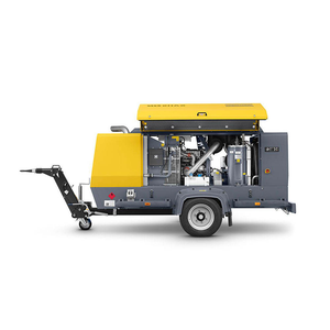 Compresseur d'air portable à vis Atlas Copco XAS diesel sur roues pour sablage - Product Image 5