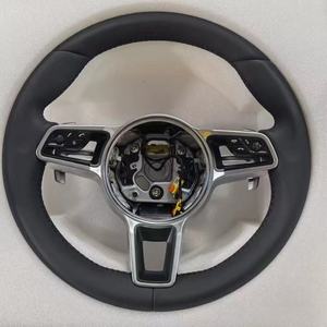 Volante de Cuero Completo Estilo Remache Sin Botones para Porsche Panamera Cayenne Taycan <span class=keywords><strong>Macan</strong></span> 911 718 996 997 958 981 987 - Product Image 1
