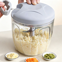 Petit hachoir manuel à cordes avec 5 lames en silicone pour légumes, trancheuse, hachoir, râpe, outil à légumes et fruits à petits trous