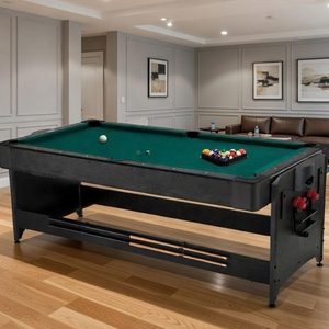 Table de billard 4-en-1 S.Q.F avec plateau de ping-pong, surface en ardoise professionnelle, poches de récupération des billes, design pliable (7ft-9ft) - Product Image 1