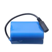 بطارية ليثيوم أيون 7.4 فولت 12000 مللي أمبير في الساعة مع شاحن USB بلاستيكي للتحكم عن بعد، بطارية احتياطية لقارب صيد السمك بالتحكم عن بعد، حزمة من قطعتين
