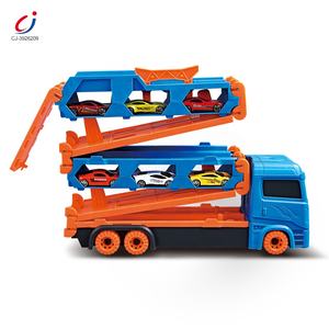 Chengji حار بيع سحب الظهير مركبة اللعب مجموعة مقطورة الجمود شاحنة الاطفال لعبة تخزين طرد للطي السكك الحديدية سيارات لعب - Product Image 2