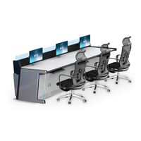 Console de surveillance commerciale ergonomique de 600 mm de large pour postes de travail de surveillance et de dispatching dans les salles de contrôle centralisé