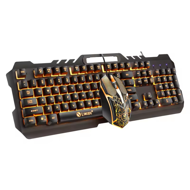Hot Sales RGB Backlit Gaming Keyboard and Mouse Combo Cross System Ergonomic Mechanical Keyboard for Gamer Use Cool Keyboard