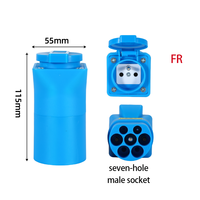Adaptateur de prise secteur certifié CE Type 2 vers adaptateur de prise Schuko, convertisseur de chargeur EV portable pour station de charge AC européenne