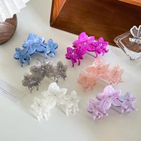 Pince à cheveux personnalisable en acétate avec strass en forme de grande fleur de 10,5 cm, élégante, artisanale, écologique et de qualité supérieure
