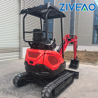 Excavator Mini ZIVEAO Harga Terjangkau, Profesional, Ekspor, 2.1 Ton, untuk Kebun dan Rumah, Penggali Kecil