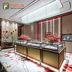 Luxury Jewelry Display Cabinet Laminated Finish Mall Counter Glass Showcase - Product Image 6