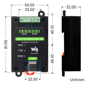 Convertidor Aislado de Grado Industrial USB a RS232/485 con Chip Original FT232RNL, Protección Múltiple, Montaje en Pared o Riel - Product Image 5