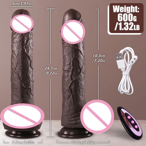 Dildo chauffant, pénis électrique simulé, extension et balancement, jouets sexuels avec fonction érotique, masturbation féminine, jouet sexuel pour adultes - Product Image 5