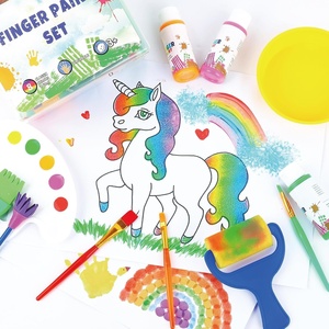 Set di pittura per bambini <span class=keywords><strong>con</strong></span> pittura a dito lavabile <span class=keywords><strong>con</strong></span> Set assortiti di pittura per bambini <span class=keywords><strong>spugne</strong></span> di pittura Set per bambini logo personalizzato - Product Image 4