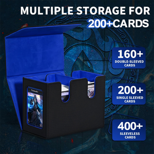 Boîte à <span class=keywords><strong>double</strong></span> compartiment avec fenêtre de visualisation - Contient plus de 200 cartes à <span class=keywords><strong>double</strong></span> pochette - Étui TCG personnalisé avec logo OEM pour Commander <span class=keywords><strong>Pokémon</strong></span> - Product Image 2