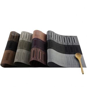 Juego de Manteles Individuales Rectangulares para Mesa de Comedor, 6 Piezas, PVC Lavable, Resistente al Calor, para Mayor Comodidad - Product Image 2