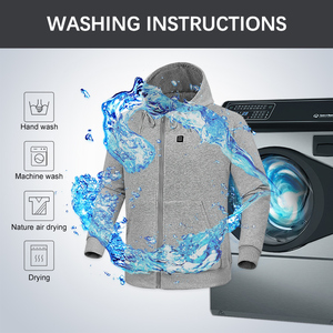 Nouveau sweat-shirt à capuche chauffant unisexe en polaire doux 100% coton polyester, alimentation USB 5V, batterie rechargeable - Product Image 6