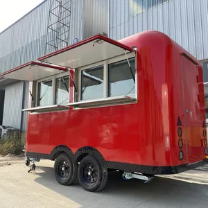 Custom Size Color Multifunctional Fast Food Carts Kitchen Restaurant Truck with Cheap Price