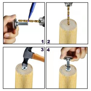 Patas Niveladoras para Muebles de Alta Resistencia, Patas Ajustables de 3/8'' para Sillas, Patas con Tornillo Ajustable para Patas de Silla, Deslizadores de Plástico - Product Image 3