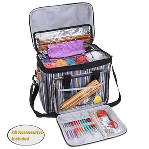 BSCI factory Yarn Storage sew Bag Knitting Tote Bag Organizer tote for <b>Crochet</b> <b>Hooks</b> and Supplies Portable Knitting Yarn Storage - Product Image 4