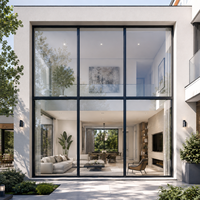 Système de fenêtres murales en aluminium sur mesure ALUFRONT, fenêtres en verre du sol au plafond pour villas et bâtiments commerciaux