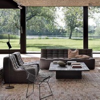 Fauteuil individuel en velours, ensemble de canapés modulaires avec rembourrage en éponge, design moderne pour usage hôtelier, canapé-lit, emballage compressé