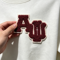 Écussons personnalisés en chenille avec lettres, brodés en 3D, thermocollants, pour vestes universitaires et pulls – Vente en gros