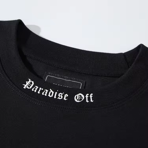 T-shirt en coton épais 100% de haute qualité, col rond, t-shirt décontracté élégant pour hommes, t-shirt à manches courtes personnalisé en gros - Product Image 3