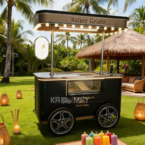 Chariot de vente de crème glacée molle à 3 saveurs Maker 2025, chariot de vente de glaces européennes, camion de vente de sucettes glacées à vendre - Product Image 4