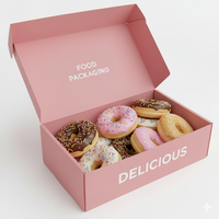 Boîte d'expédition en papier chocolaté imperméable avec doublure en éponge pour biscuits, gâteaux et desserts – Offre spéciale à prix réduit