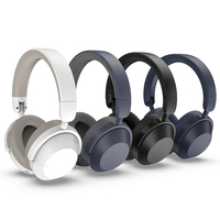 Casque audio sans fil haute fidélité ANC, casque Bluetooth supra-auriculaire, réduction active du bruit ENC, appels clairs