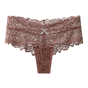 <strong>Seamless</strong> <strong>Underwear</strong> <strong>Women</strong> Pack Thongs for <strong>Women</strong> No Show Sexy Breathable Panties Ladies Lace Thong - Product Image 3