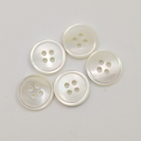 Boutons de chemise en nacre Troca Shell personnalisés 4 trous naturels durables avec nom gravé Style de tige de marque