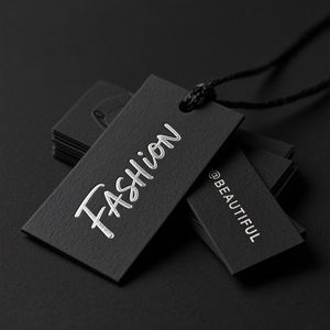Benutzer definierte Luxus-Logo-Kleidung Tags Recycelbare grüne Karte Papier hängen Tags für <span class=keywords><strong>T</strong></span>-Shirts & Jacken speziell für Unternehmen - Product Image 1