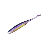 WZ 3" Flash-J Shad Leurre souple en plastique pour la pêche en mer, vente en gros, leurre de pêche personnalisé avec paillettes brillantes intégrées