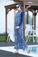 17 styles, 3 pièces, maillot de bain musulman extensible à rayures imprimées, taille ajustable, burkini et tenue de plage personnalisable