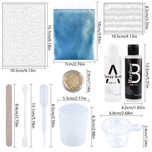 Tự làm nhỏ giọt keo khuôn xử lý khay khuôn rõ ràng Silicone Nhựa trái cây khay Coaster với xử lý xử lý - Product Image 6