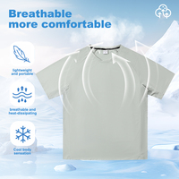 T-shirt personnalisé pour homme en nylon tissé imprimé, à séchage rapide, à manches courtes, col rond, haute élasticité, respirant, pour la course et l'entraînement estival